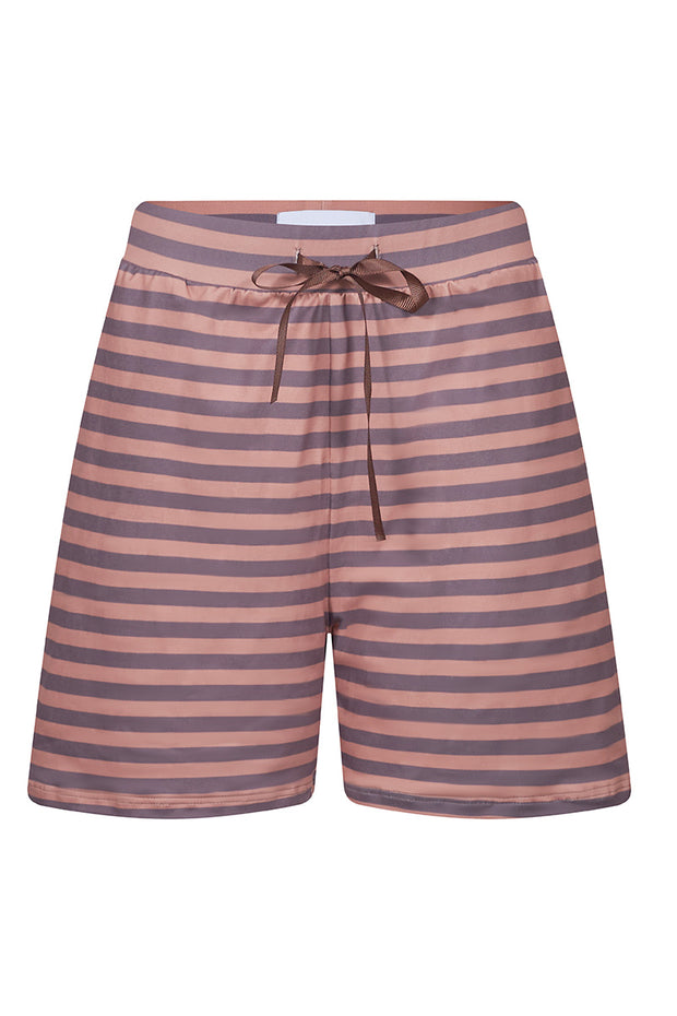 Alma Shorts | Brown Stripe | Shorts fra Liberté