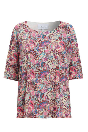 Alma Tshirt | Pink Paisley | T-Shirt fra Liberté