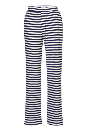 Alma Wide Pants | Blue Creme Stripe | Bukser fra Liberté