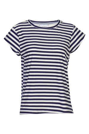Alma U Tshirt | Blue Creme Stripe | Tshirt fra Liberté