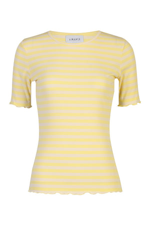 Natalia Ss Blouse | Yellow Creme Stripe