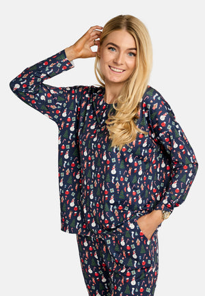 Alma Ls Top | Cookiehouse Navy | Bluse fra Liberté