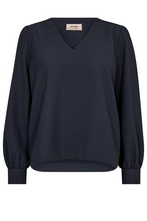 Kylie Miley Blouse | Salute Navy | Bluse fra Mos Mosh