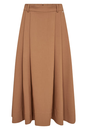 Kit Sato Skirt | Dark Camel | Nederdel fra Mos Mosh