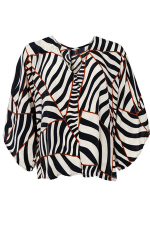 Luna Kaftan Blouse | Mosaic Black