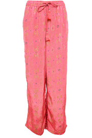 Luna Straight Pant | Argyle  Pink | Bukser fra Black Colour