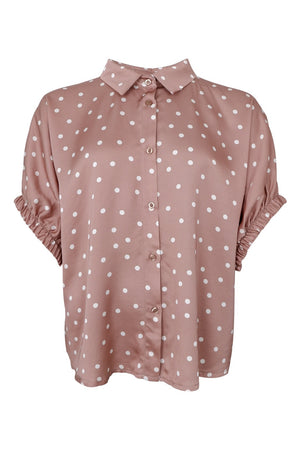 Mabel Shirt Blouse | Nougat Dot
