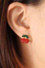 Cherry Kisses Earrings | Cherry Red | Øreringe fra Birdsong