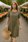 Kleid aus reinem Leinen | Khaki | Kleid von Atelier C