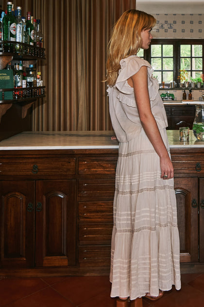 Neo Noir Nederdel - Felicia S Voile Nederdel i Light Pink