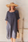 Kleid aus reinem Leinen | Marineblau | Kleid von Atelier C
