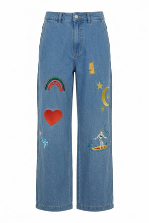 Anaya Denim Pant | Blue