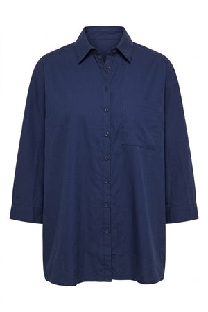 Polly Cotton Shirt | Navy | Skjorte fra Atelier C