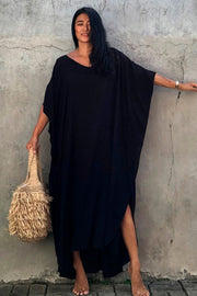 Pacific Dress | Black | Oversize kjole med bindebånd fra Statebird