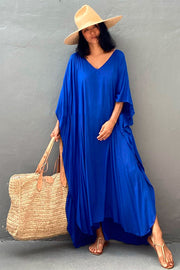 Pacific Dress | Blue | Oversize kjole med bindebånd fra Statebird