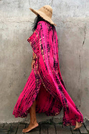 Serengeti Sun Dress | Pink | Tiedye Kaftan kjole fra Statebird