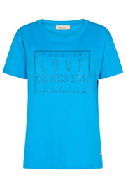 Ciara O-Ss Glam Tee | Blue Aster | T-shirt fra Mos Mosh