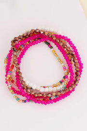 Bohemian Pearl Bracelets | Pink | Armbånd fra Birdsong