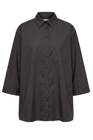 Polly Cotton Shirt | Black | Skjorte fra Atelier C