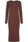 Natalia Ls Kleid | Braun Marine Streifen | Kleid von Liberté