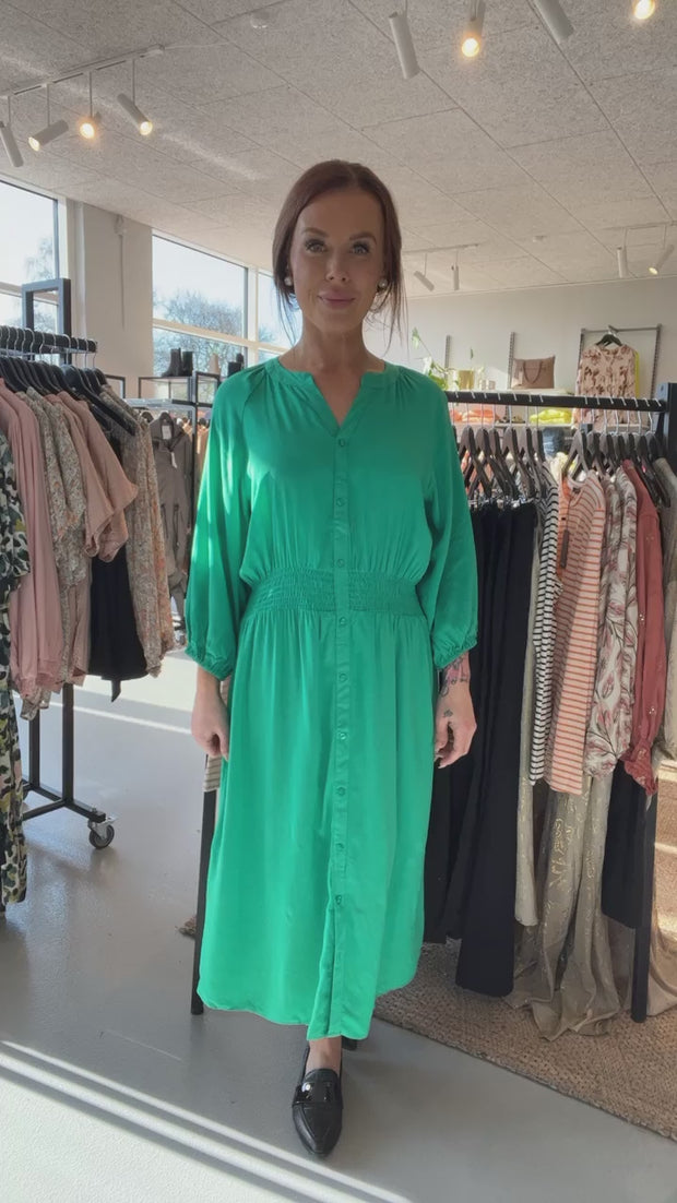 Salome Long Sleeved Dress | Grøn | Kjole fra French Laundry