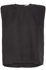 Luka Box Shoulder Top | Black | Bluse fra Co'couture
