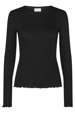 Rundhalsbluse von Natalia L. | Schwarz | Bluse von Liberté