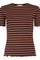 Natalia Ss Blouse | Brown Navy Stripe | Bluse fra Liberté