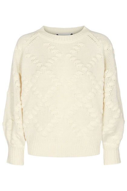 Co'couture Strik Off white | Bubble Knit – Lisen.dk