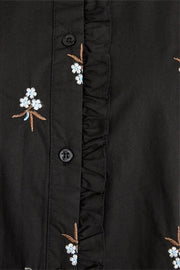 Rinai Shirt Dress Flowers | Black mix | Kjole fra Freequent