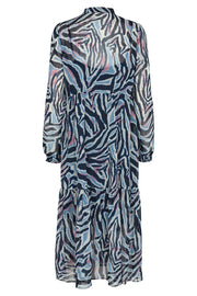 Maggie Ls Dress | Blue Zebra | Kjole fra Liberté