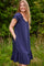 Sunrise Kurzes Kleid | Marineblau | Kleid von Co'couture