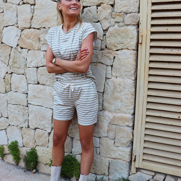 Sand Ivory Stripe