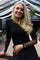 Isa Ls Lace Sleeve Blouse | Black Small Big Hearts | Mesh bluse fra Liberté