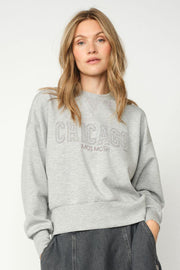 Renzi O-LS Sweatshirt | Grey Melange | Bluse fra Mos Mosh