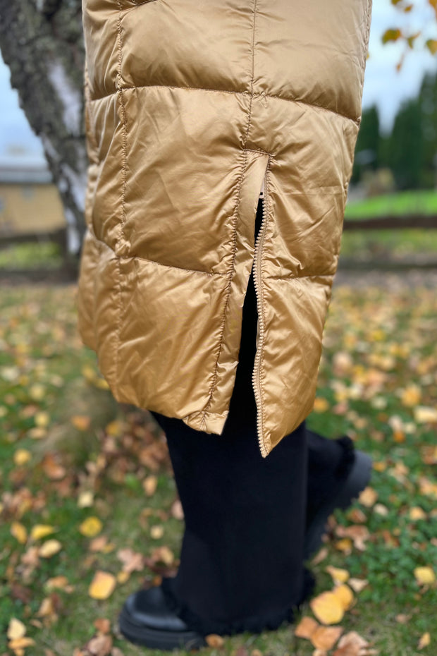 Nova Metallic Down Jacket  | Gold | Jakke fra Mos Mosh