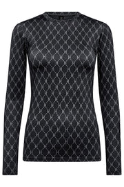 Printed Blouse | Black | Top fra Hype The Detail