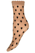 Socks Hearts | Golden | Strømper fra Hype The Detail