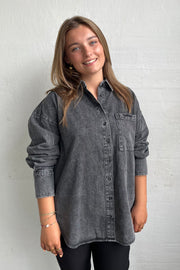 Lisea Shirt 205483 | Vintage Grey Denim | Skjorte fra Freequent