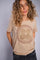 Zano O-SS Embroidery Tee  | Sesame | T-shirt fra Mos Mosh