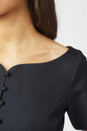 Tango Structure Top | Dark Navy | Bluse fra Neo Noir