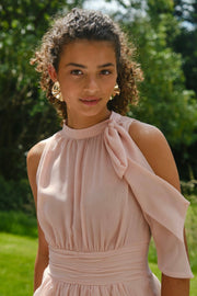 Marli Solid Chiffon Dress | Rose | Kjole fra Neo Noir