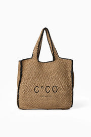 CocoCC Straw Beach Bag | Silver | Taske fra Co'couture