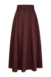 Yara Poplin Skirt | Burgundy | Nederdel fra Neo Noir