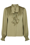 Zamola Blouse | Dusty Army | Bluse fra Neo Noir