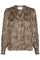 Davina Pattern Blouse | Camel | Bluse fra Neo Noir