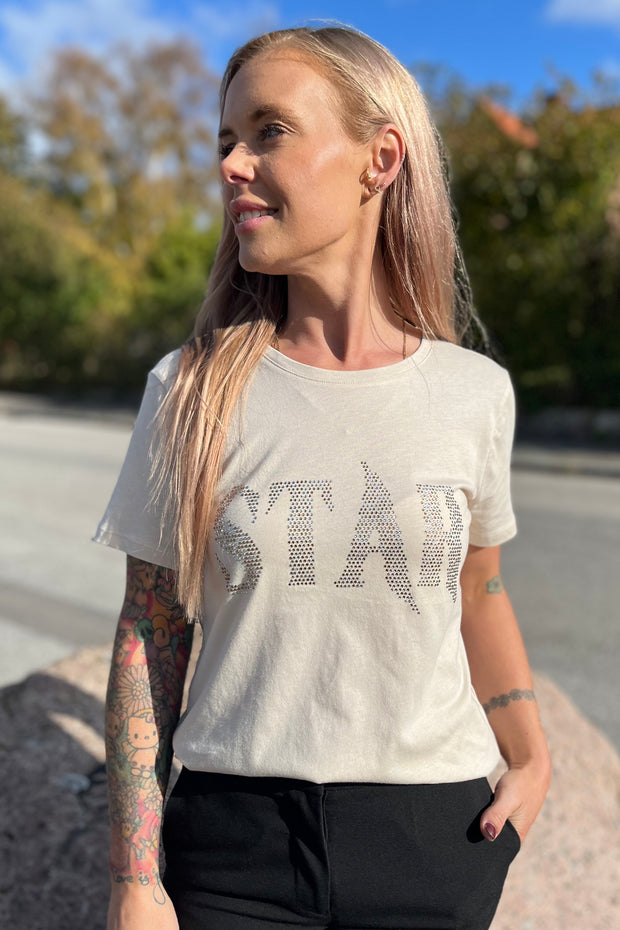 Star Tee 203703 | Moonbeam | T-Shirt fra Freequent