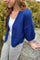 Casey Puff Sleeve Cardigan | Blue | Strik fra Black Colour