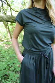 Alma Top | Dusty Army | Bluse fra Liberté