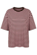 Soft Striped Tee | Dark Brown
